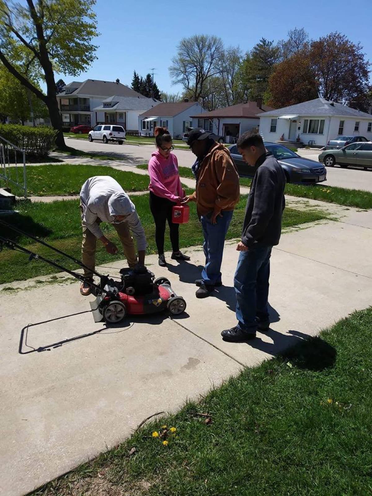 Youth from The Main Project Community at work